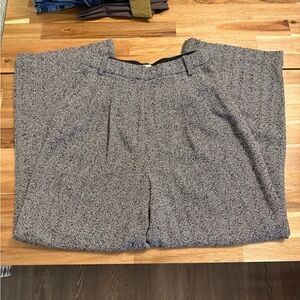 H&M Black and White Herringbone Trousers